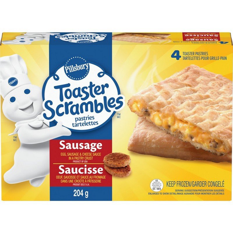 Pillsbury Toaster Scrambles Pastries Sausage 204 g