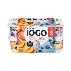 Iogo Canadian Harvest Yogurt Peach Blueberry 12 x 100 g