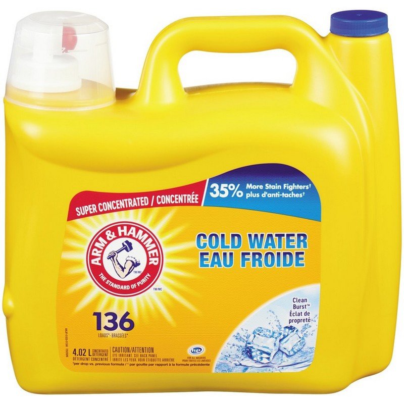 Arm & Hammer Liquid Laundry Detergent Cold Water Clean Burst 4.02 L